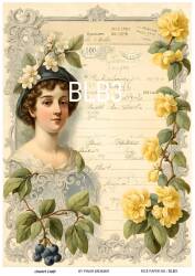 Blue Berry Desenli Pirinç Dekopaj Model : BLB03 - Line Art