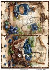 Blue Berry Desenli Pirinç Dekopaj Model : BLB14 - Line Art