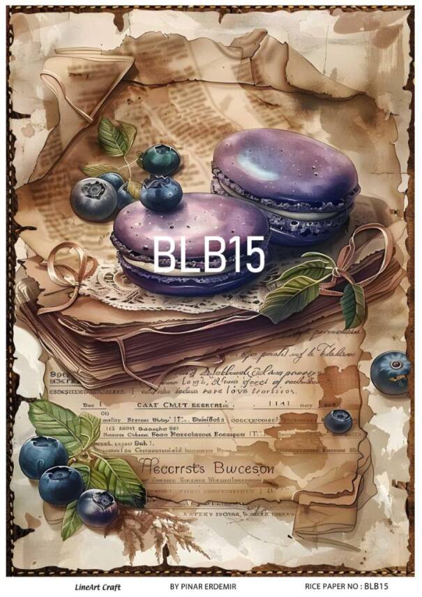 Blue Berry Desenli Pirinç Dekopaj Model : BLB15 - 1