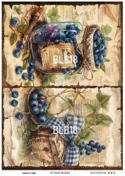 Blue Berry Desenli Pirinç Dekopaj Model : BLB18 - Line Art