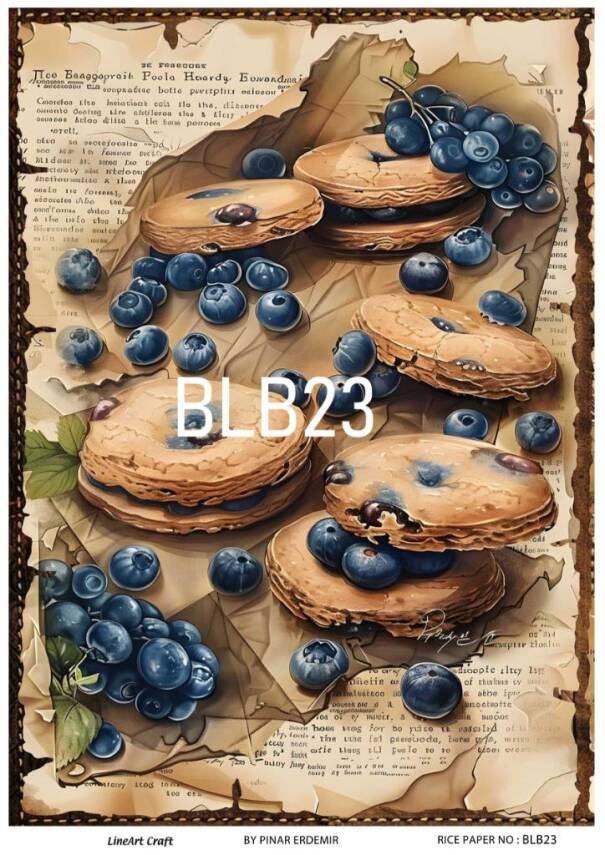 Blue Berry Desenli Pirinç Dekopaj Model : BLB23 - 1