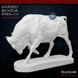 Boğa Heykeli Kaideli (23x16 cm) Ham Polyester - Tual Hobi Sanat (1)