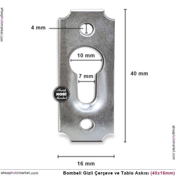 Bombeli Gizli Tablo Çerçeve Askı Aparatı (40x16 mm) - 2