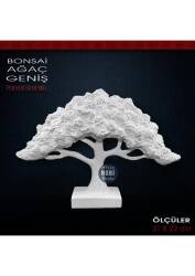 Bonsai Ağaç Biblo Geniş (22x31 cm) Ham Polyester - Tual Hobi Sanat
