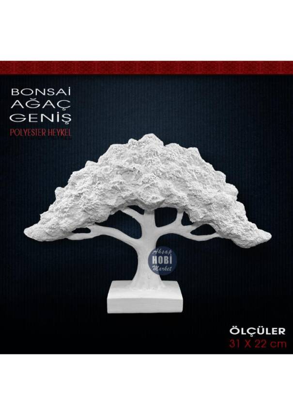 Bonsai Ağaç Biblo Geniş (22x31 cm) Ham Polyester - 1