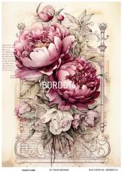 Bordo Çiçek Desenli Pirinç Dekopaj Model : BORDO 14 - Line Art