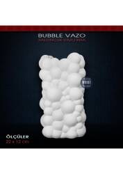 Bubble Vazo Kısa Ham Polyester (22x12cm ) Baloncuk Vazo - Tual Hobi Sanat