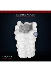 Bubble Vazo Kısa Ham Polyester (22x12cm ) Baloncuk Vazo - Tual Hobi Sanat (1)
