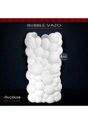 Bubble Vazo Uzun Ham Polyester (29x16cm ) Baloncuk Vazo - Tual Hobi Sanat (1)
