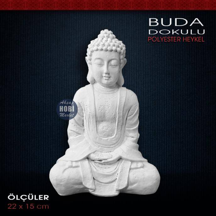 Buda Biblo Heykeli Dokulu (22x15 cm) Ham Polyester - 1