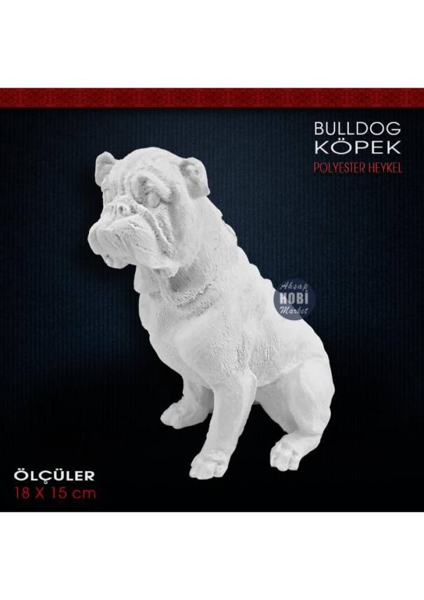 Bulldog Köpek Biblo (18x15 cm) Ham Polyester - 1