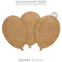 Bulut Ahşap Duvar Pano Kapı Süsü (30x20 cm) - Tual Hobi Sanat (1)