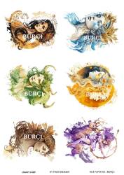 Burç Desenli Pirinç Dekopaj Model : BURÇ01 - Line Art