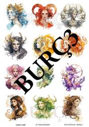 Burç Desenli Pirinç Dekopaj Model : BURÇ03 - Line Art