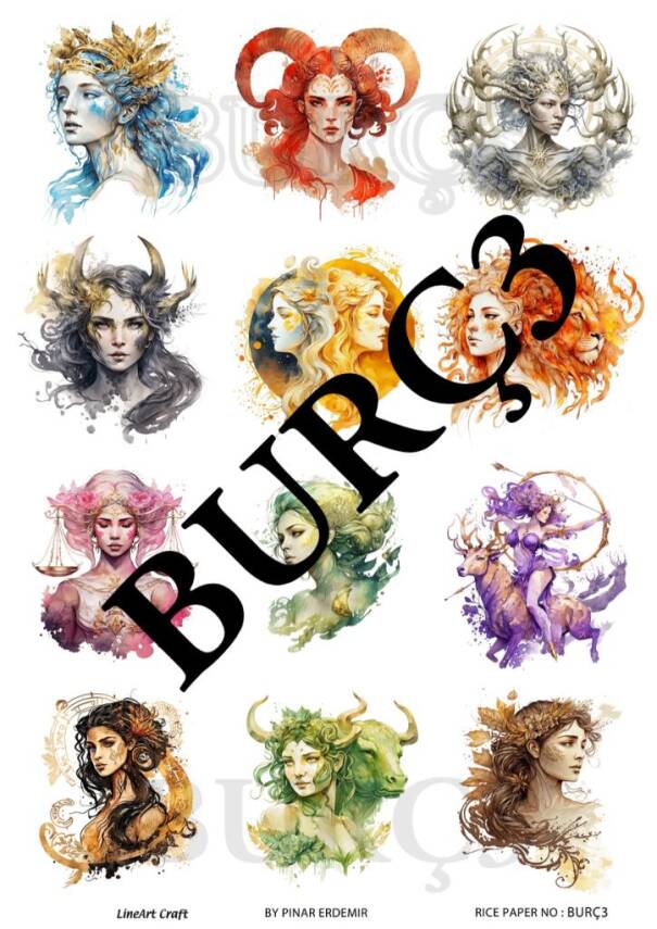 Burç Desenli Pirinç Dekopaj Model : BURÇ03 - 1