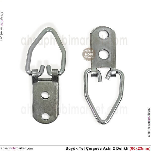 Büyük Tel Çerçeve Askı 2 Delikli (60x23 mm) - 1