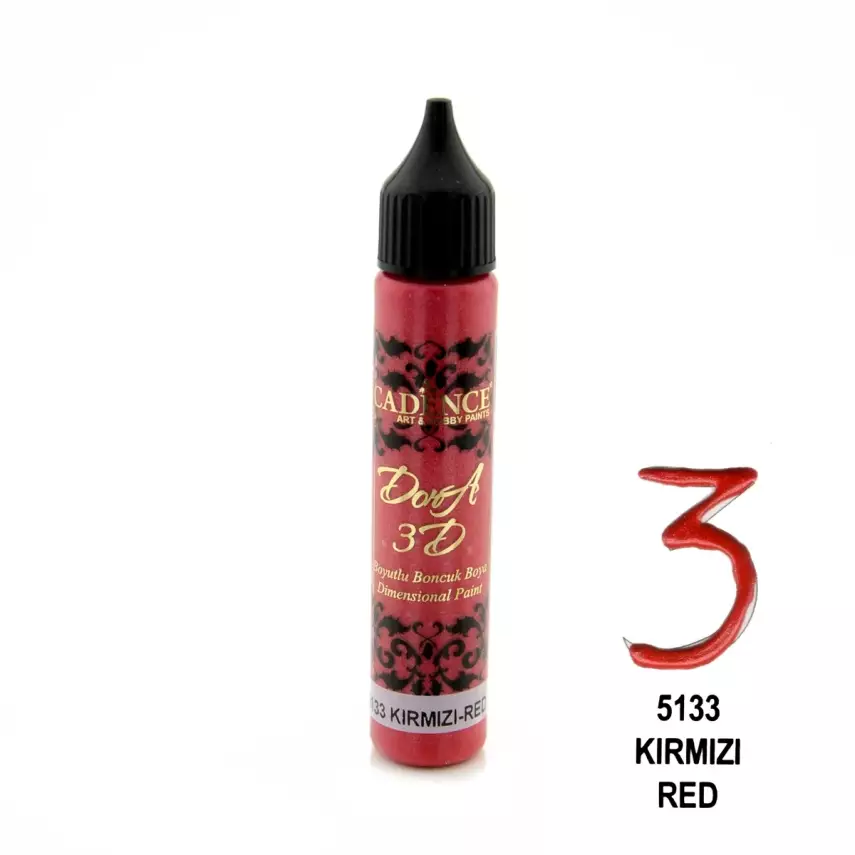 Cadence 3D Dora Boncuk Boya 5133 Kırmızı - 1