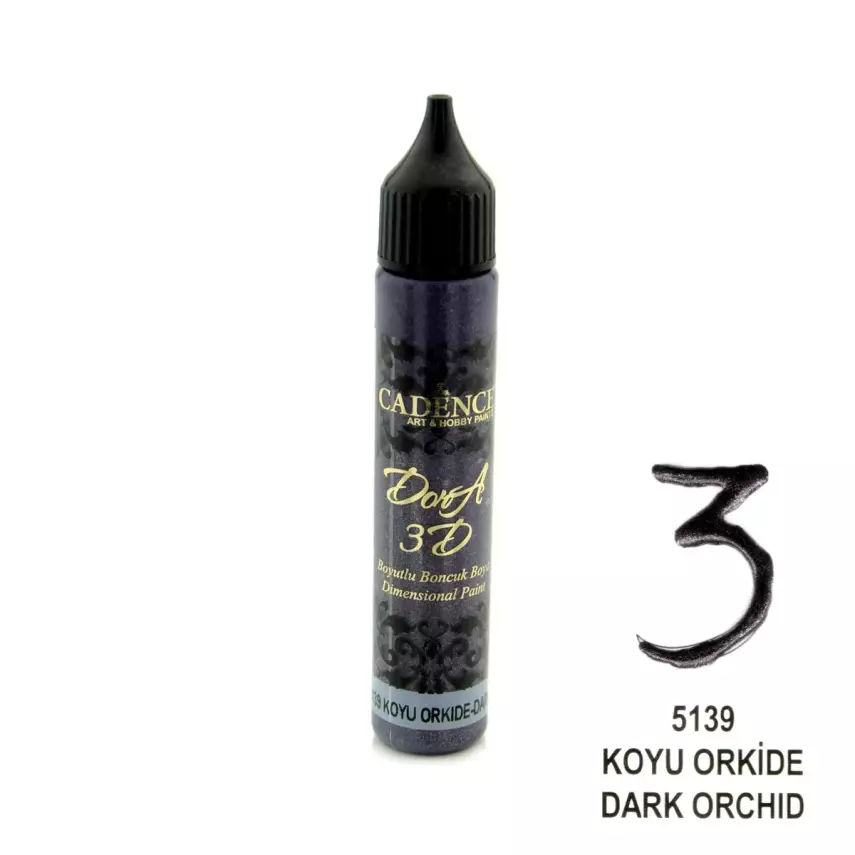 Cadence 3D Dora Boncuk Boya 5139 Koyu Orkide - 1