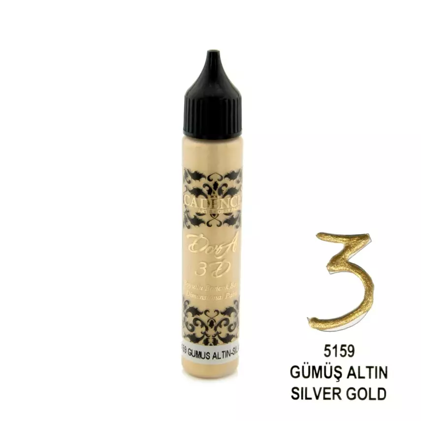 Cadence 3D Dora Boncuk Boya 5159 Gümüş Altın - 1