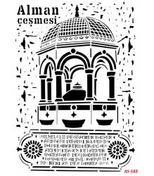 Cadence Alman Çeşmesi Temalı Stencil Şablon AS588 - Cadence