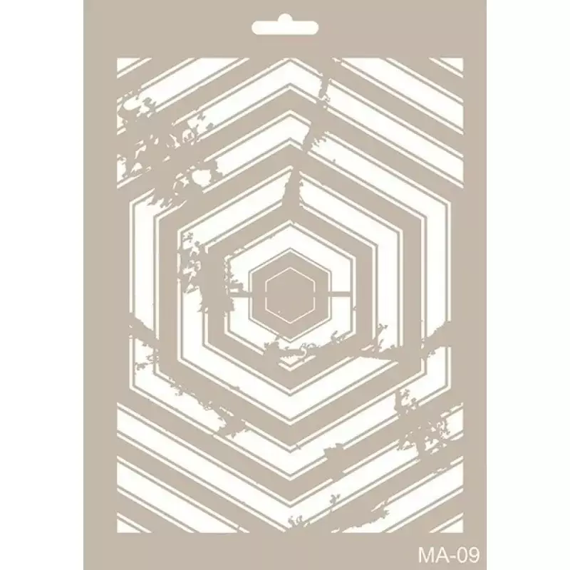 Cadence Altıgen Desenli Stencil Şablon MA09 - 1