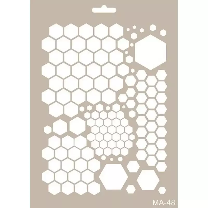 Cadence Altıgen Desenli Stencil Şablon MA48 - 1