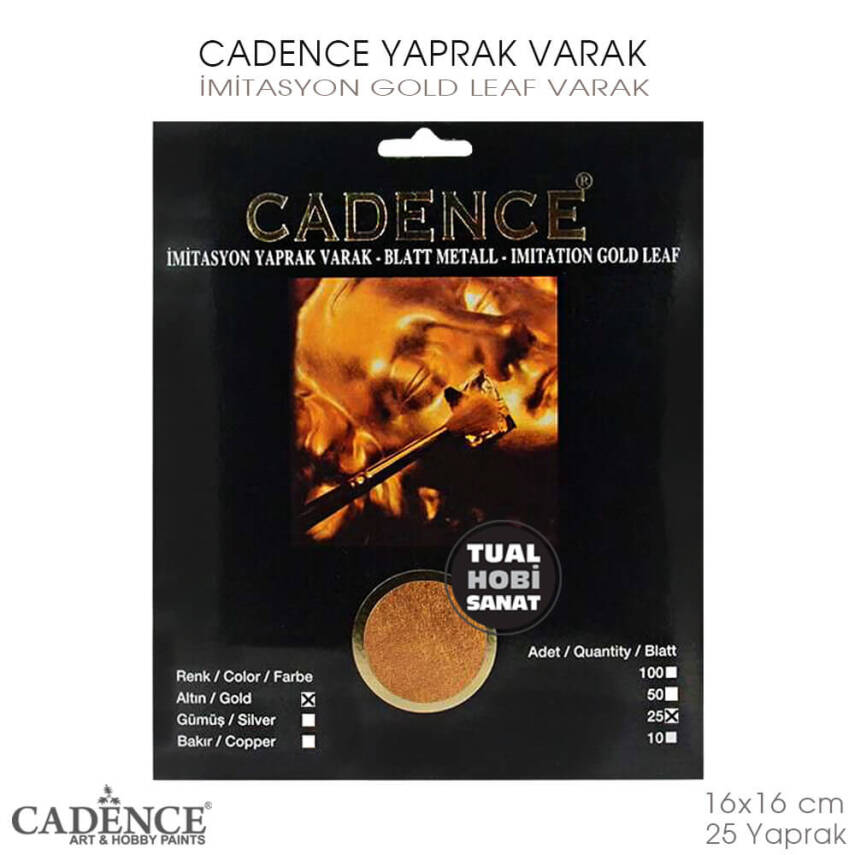 Cadence Altın Gold Yaprak Varak 25 Yaprak - 1
