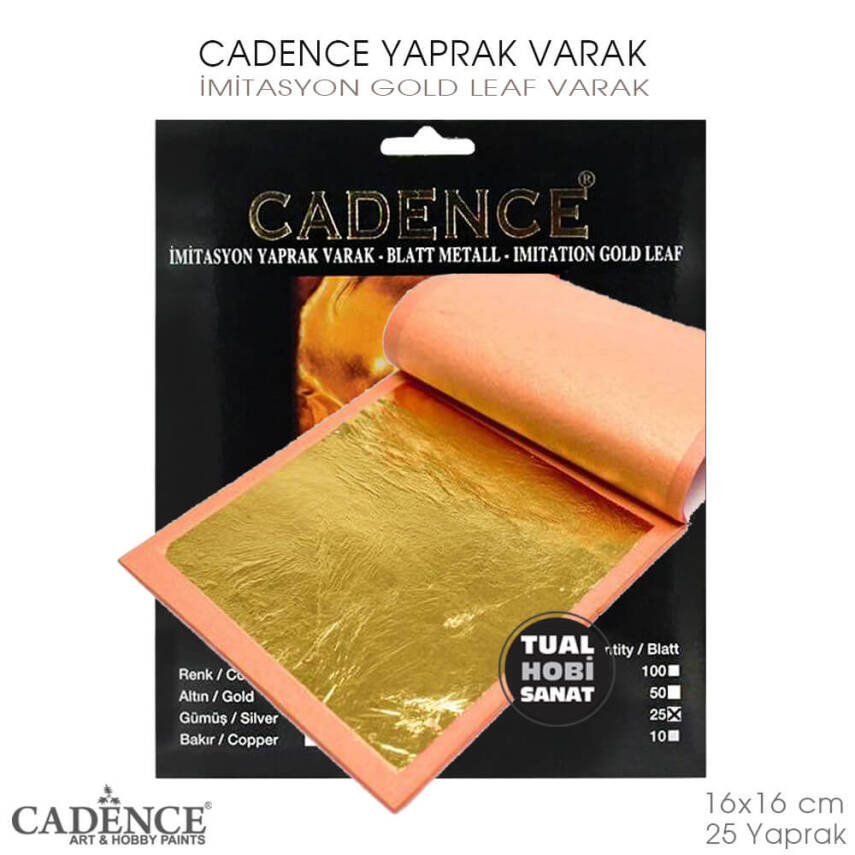 Cadence Altın Gold Yaprak Varak 25 Yaprak - 2
