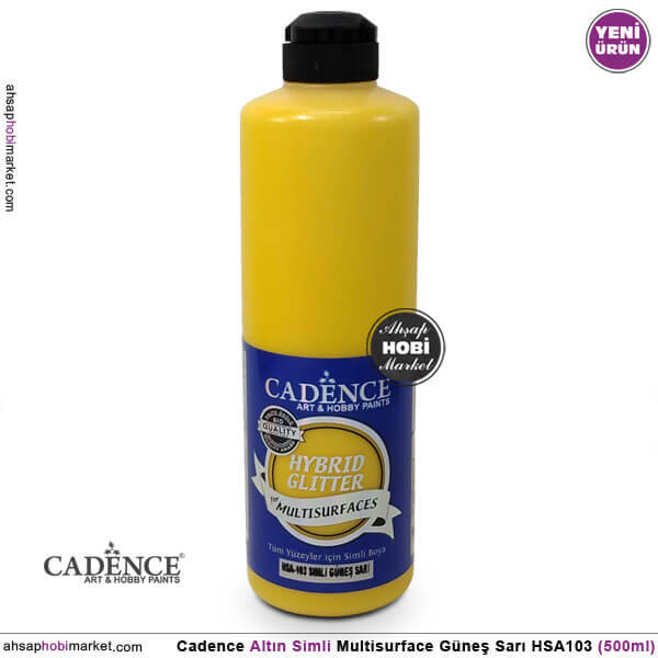 Cadence Altın Simli Multisurface HSA103 Güneş Sarı 500 ml - 1
