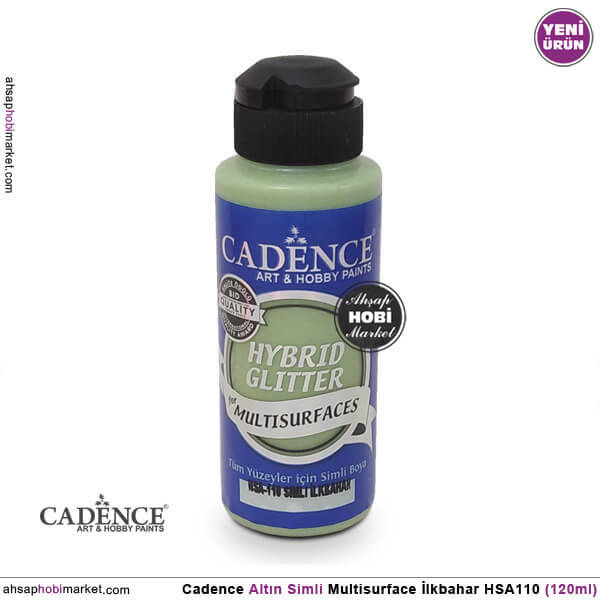 Cadence Altın Simli MultiSurface HSA110 İlkbahar Yeşili 120 ml - 1