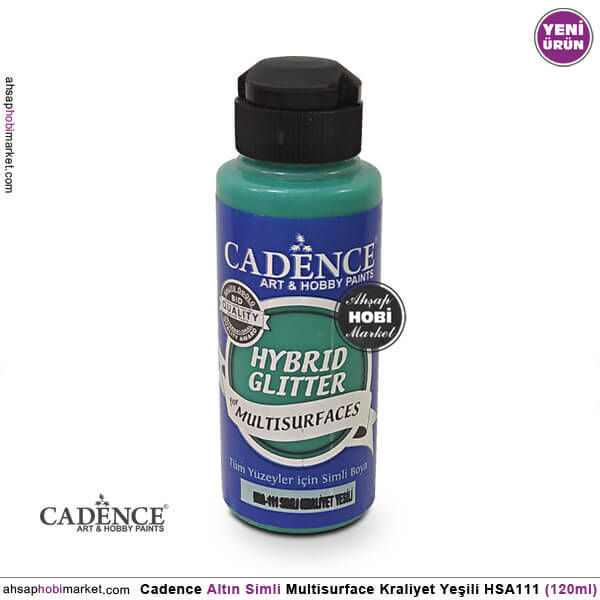Cadence Altın Simli MultiSurface HSA111 Kraliyet Yeşili 120 ml - 1