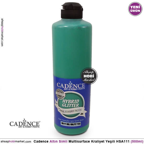 Cadence Altın Simli Multisurface HSA111 Kraliyet Yeşili 500 ml - 1