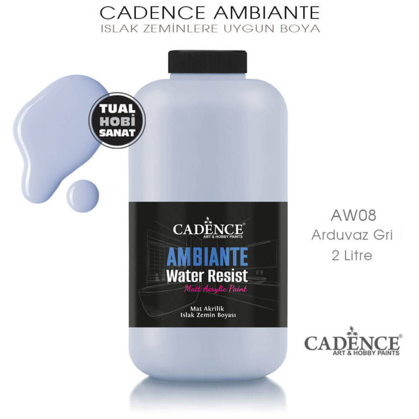 Cadence Ambiante Islak Zemin Boyası Arduvaz Gri 2000ml AW08 - 1