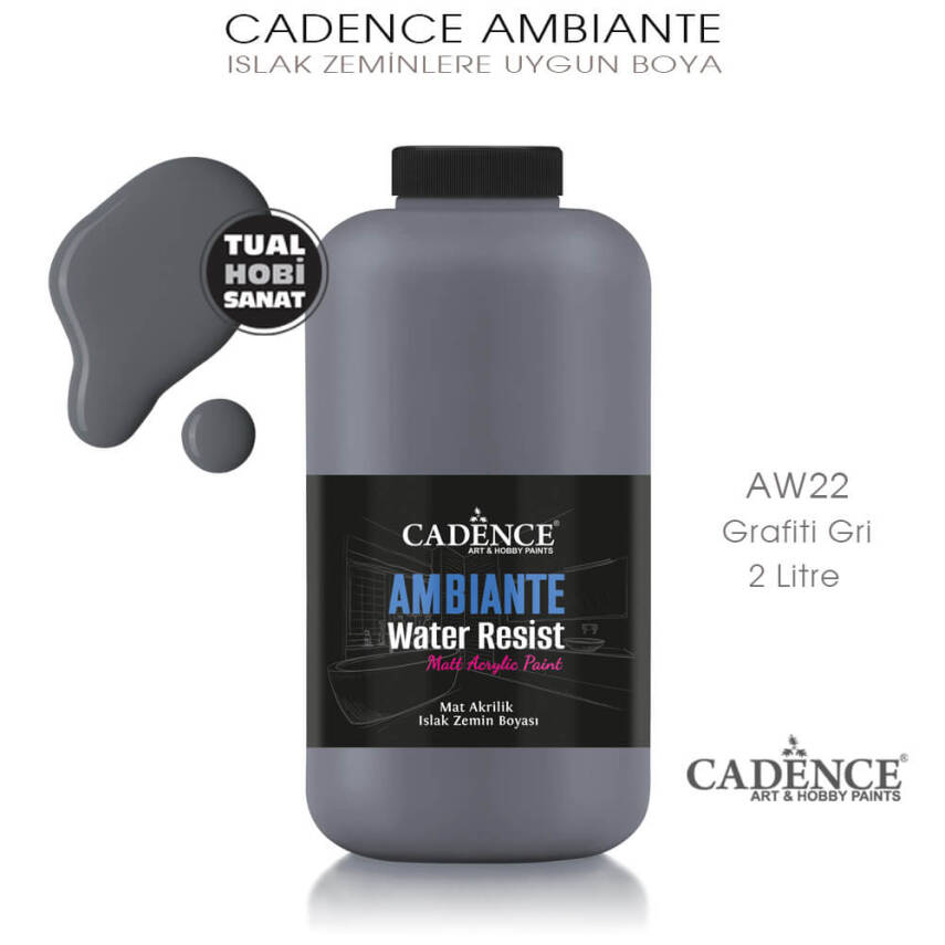 Cadence Ambiante Islak Zemin Boyası Grafiti Gri 2000ml AW22 - 1