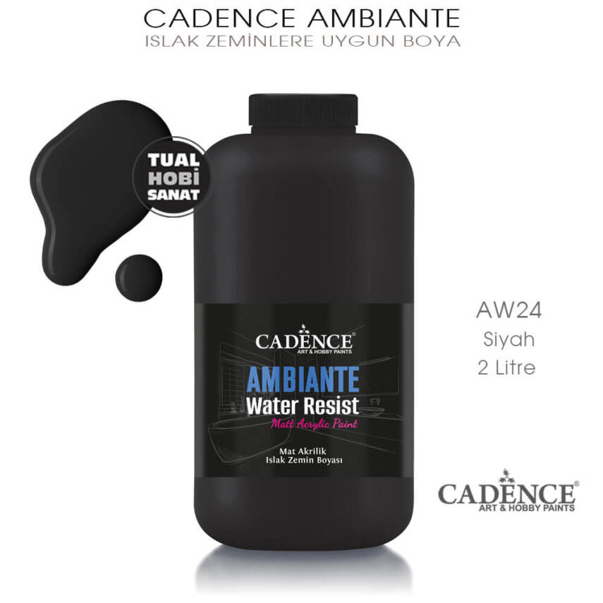Cadence Ambiante Islak Zemin Boyası Siyah 2000ml AW24 - 1