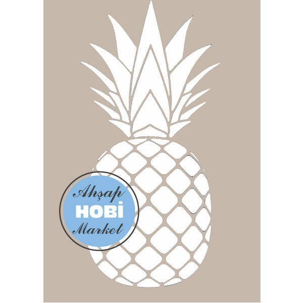 Cadence Ananas Motifli Stencil Şablon (A4 Ölçülü) AS594 - 1