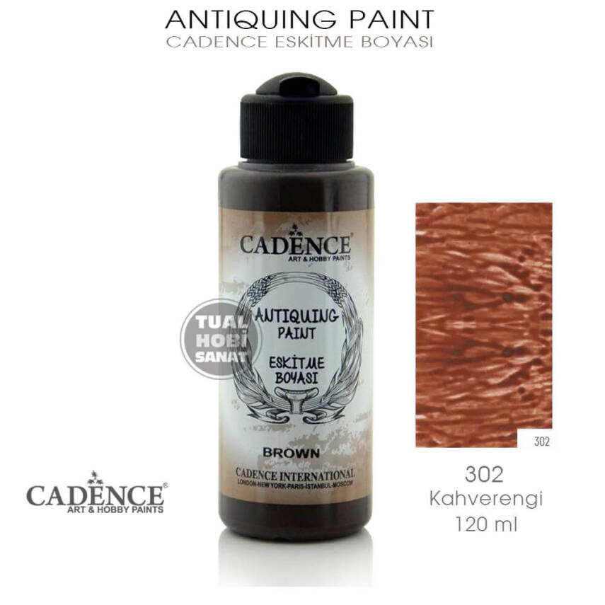 Cadence Antiquing Eskitme Boyası 302 Kahverengi - 1