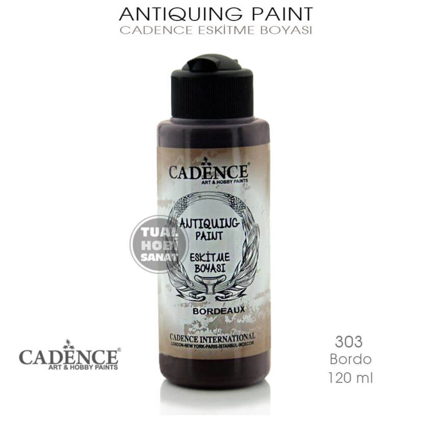 Cadence Antiquing Eskitme Boyası 303 Bordo - 2