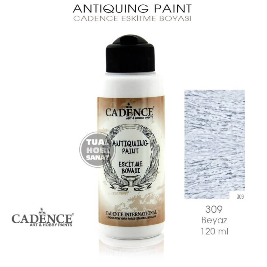 Cadence Antiquing Eskitme Boyası 309 Beyaz - 1
