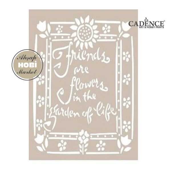 Cadence Arkadaşlık Temalı Stencil Şablon AS425 - 1