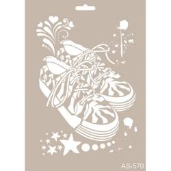 Cadence Ayakkabı Temalı Stencil Şablon AS570 - Cadence