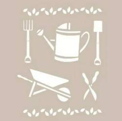 Cadence Bahçe Desenli Stencil Şablon AS508 - Cadence