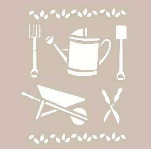 Cadence Bahçe Desenli Stencil Şablon AS508 - 1