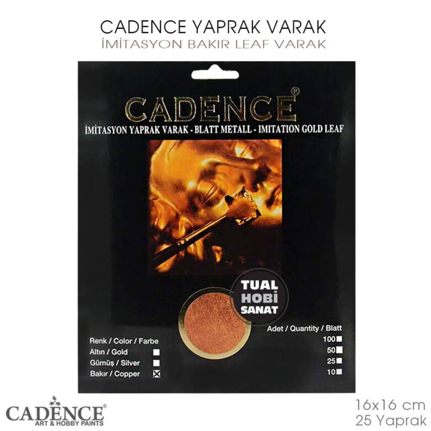 Cadence Bakır Yaprak Varak 25 Yaprak - 1
