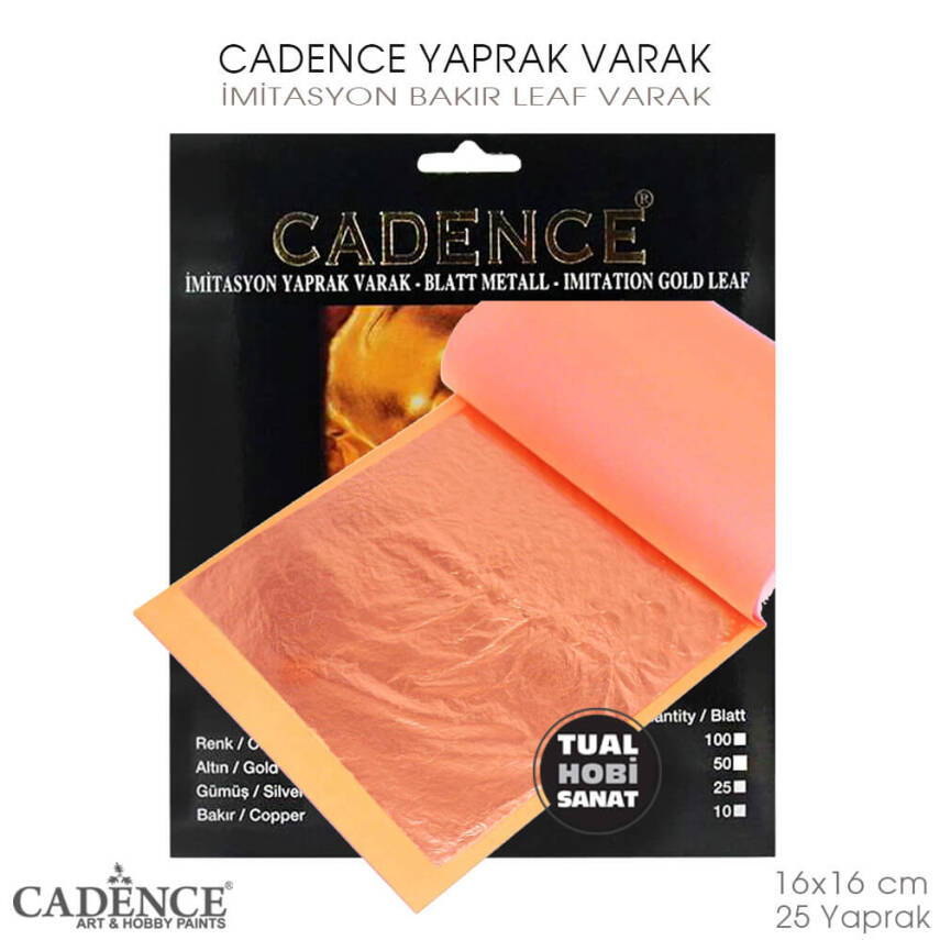 Cadence Bakır Yaprak Varak 25 Yaprak - 2