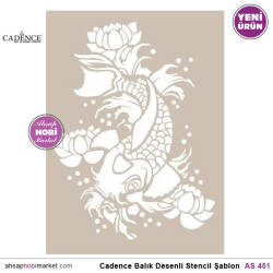 Cadence Balık Desenli Stencil Şablon AS451 - Cadence