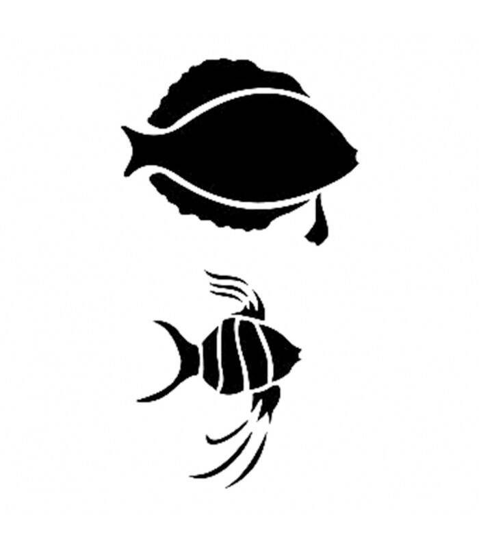 Cadence Balık Motifli Stencil Şablon D074 - 1