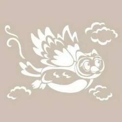 Cadence Baykuş Desenli Stencil Şablon AS498 - Cadence