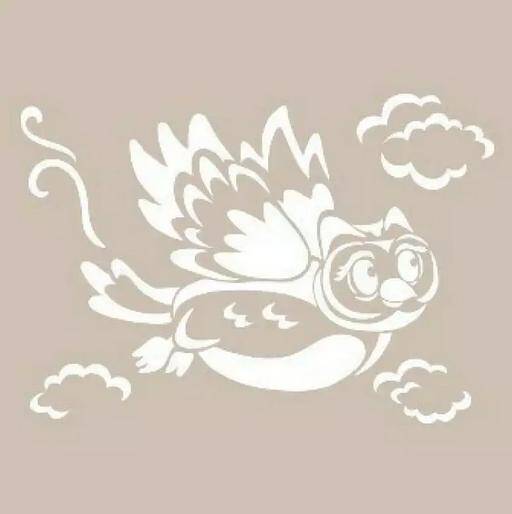 Cadence Baykuş Desenli Stencil Şablon AS498 - 1