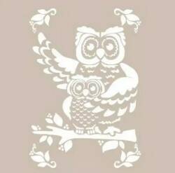 Cadence Baykuş Desenli Stencil Şablon AS500 - Cadence